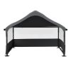 Extra Large Outdoor Dog House Tent with 3-Sided Mesh Windows, Breathable Sun Rain Cover Pet Shelter with Canopy and Ground Stakes for Dogs, Cats