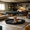 Dog House with Space-Saving for Outdoor