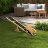 Wooden Dog Agility Seesaw for Training and Exercise, Yellow